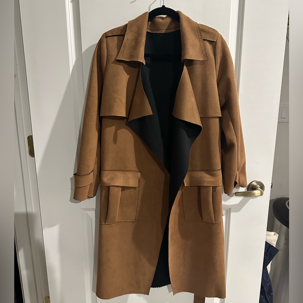 Handmade suede dad coat